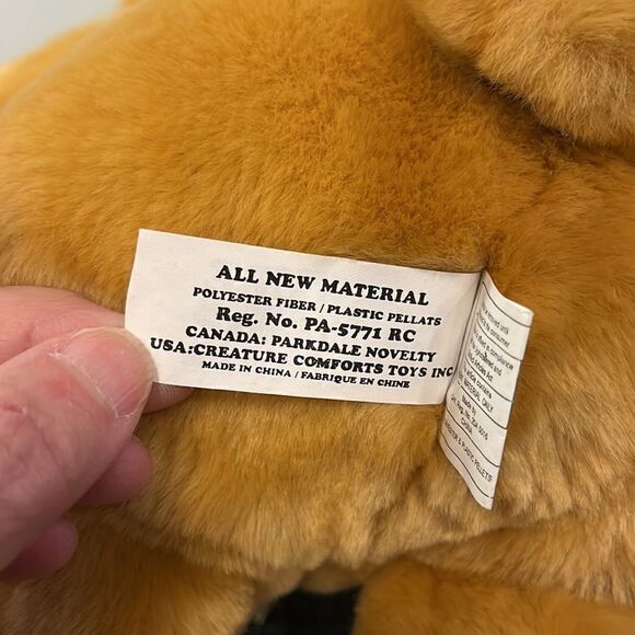 Creature Comforts Bear. Beautiful Tan Bear . Size 16.5” - Picture 9 of 9